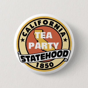 BADGE ROND 5 CM ÉTAT DE THÉ DE LA CALIFORNIE