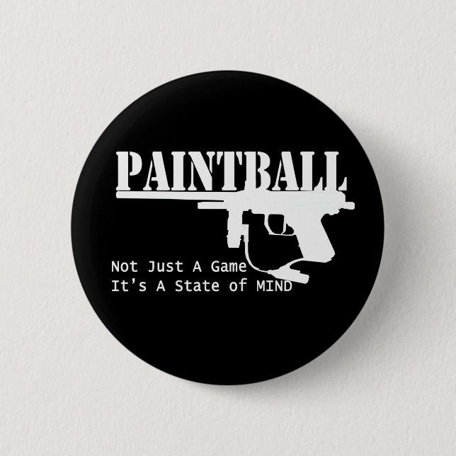 Badge Rond 5 Cm État d'esprit du Paintball (Devant)
