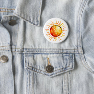 Badge Rond 5 Cm État d'esprit ensoleillé, soucis laissés derrière