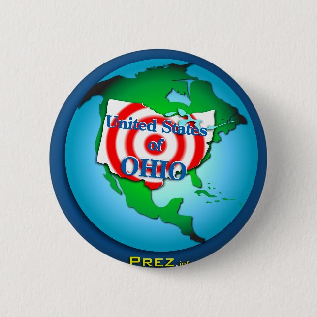 Badge Rond 5 Cm État-Unis d'Ohio (Devant)