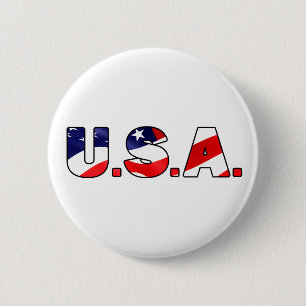 Badge Rond 5 Cm États-Unis