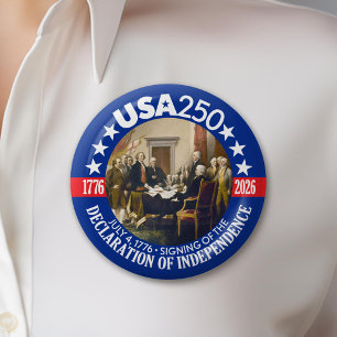 Badge Rond 5 Cm États-Unis 250 - 1776-2026 - Déclaration d'indépen