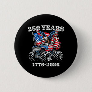 Badge Rond 5 Cm États-Unis 250 Ans 1776-2026 Eagle Monster Truck G