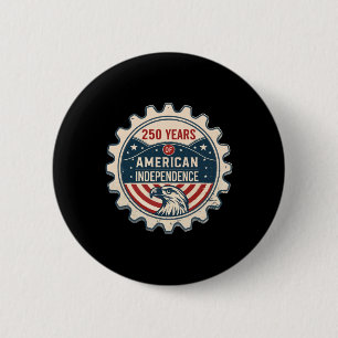 Badge Rond 5 Cm Etats-Unis 250 ans Amérique 250e anniversaire Indé