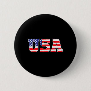 Badge Rond 5 Cm États-Unis - Drapeau américain patriotique 4 juill