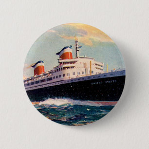 Badge Rond 5 Cm États-Unis en mer