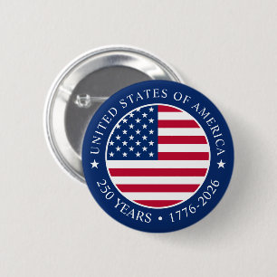 Badge Rond 5 Cm États-Unis Fête de l'Indépendance du 4 juillet 250