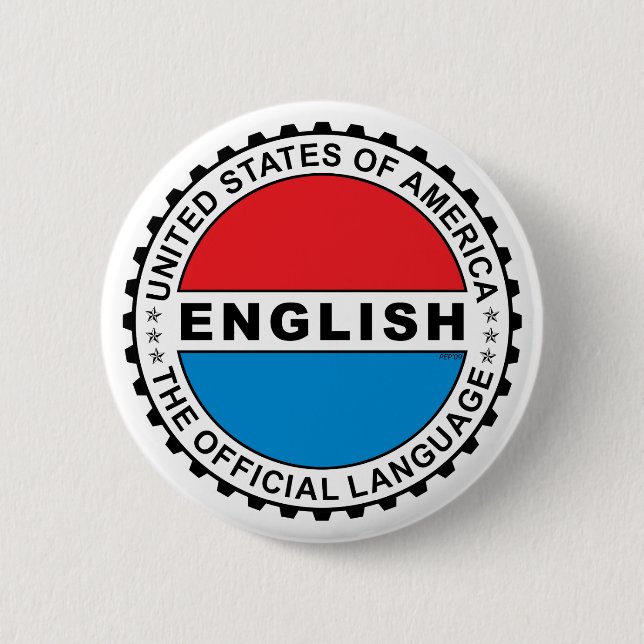 Badge Rond 5 Cm États-Unis Langue officielle (Devant)