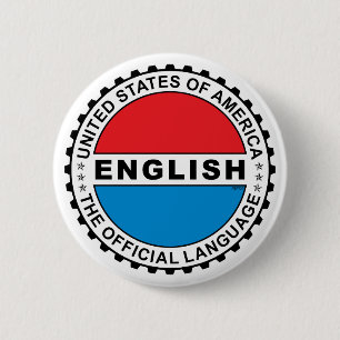 Badge Rond 5 Cm États-Unis Langue officielle