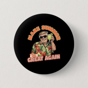 Badge Rond 5 Cm Été 2024 La grande nouvelle Donald Trump vacances