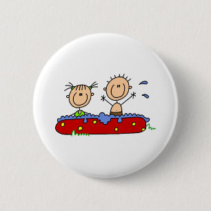Badge Rond 5 Cm Été dans la piscine