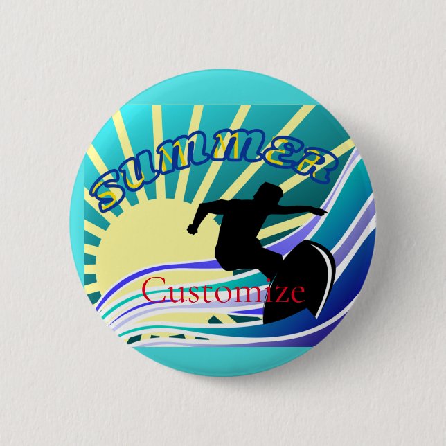 Badge Rond 5 Cm Été Surf Fun Thunder_Cove (Devant)