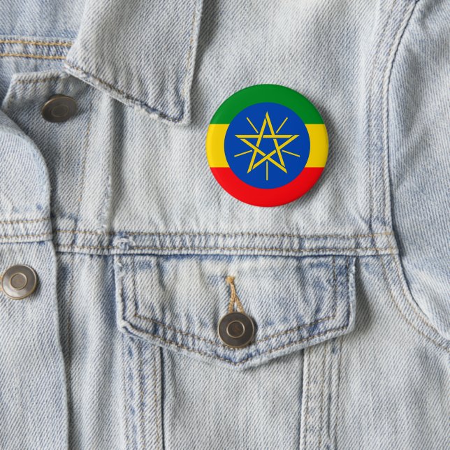 Badge Rond 5 Cm Ethiopia (En situation)