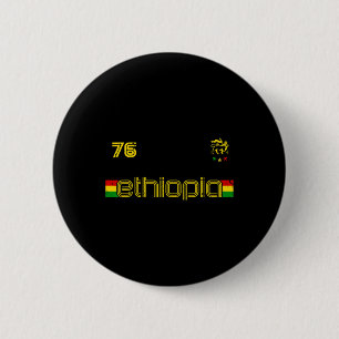 Badge Rond 5 Cm Ethiopie -reggae Rastafari Jamaïque Footll Footbal