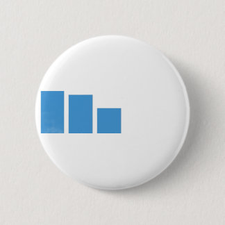Badge Rond 5 Cm Étiquette d'adresse à diagramme à barres bleu mini