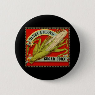 Badge Rond 5 Cm Étiquette de légume vintage, Olney & Floyd Sugar C