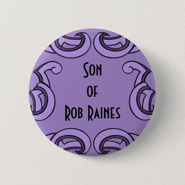 Badge Rond 5 Cm Étiquette de nom de déo violet (Devant)