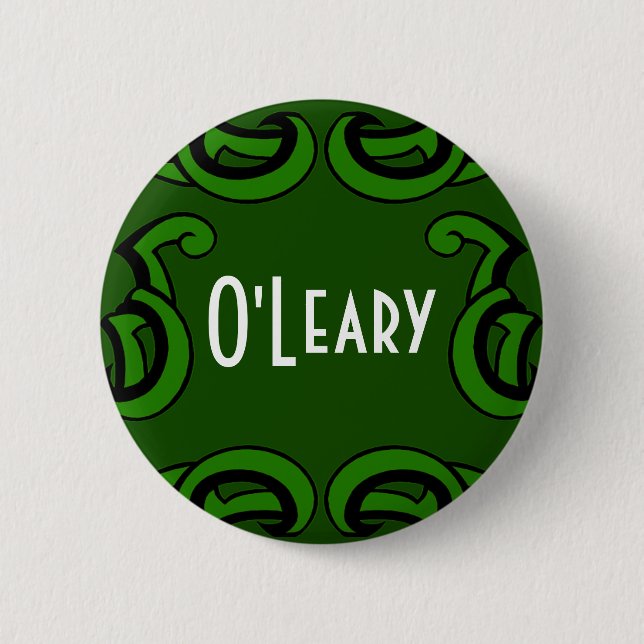 Badge Rond 5 Cm Étiquette de nom de la Déco verte (Devant)