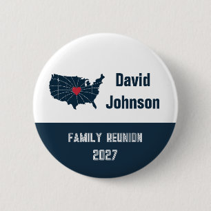 Badge Rond 5 Cm Étiquette de nom de réunion de famille Carte des É