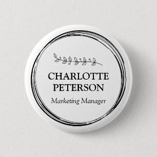 Badge Rond 5 Cm Étiquette de nom de travail de bureau professionne