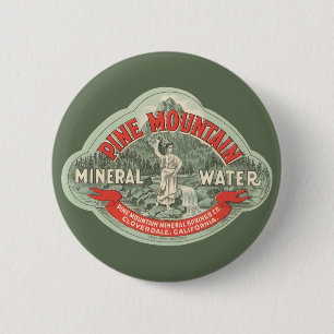 Badge Rond 5 Cm Étiquette de produit vintage, Eau minérale de Pine