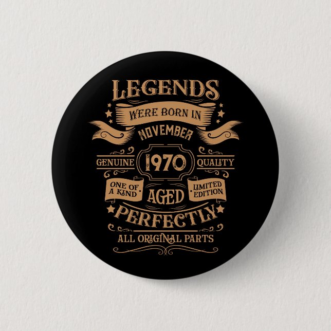 Badge Rond 5 Cm Étiquette de whiskey d'anniversaire vintage person (Devant)