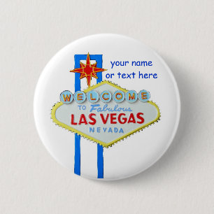 Badge Rond 5 Cm Étiquette nommée de Las Vegas