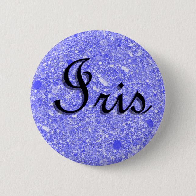 Badge Rond 5 Cm Étiquette nommée d'iris (Devant)