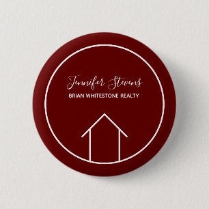 Badge Rond 5 Cm Étiquette personnalisée de la société immobilière