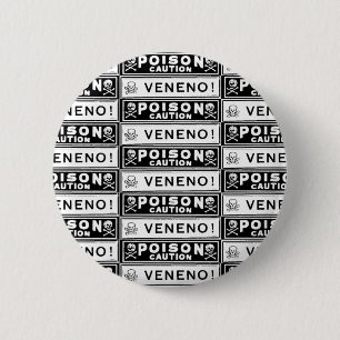Badge Rond 5 Cm Étiquettes de poison vintage