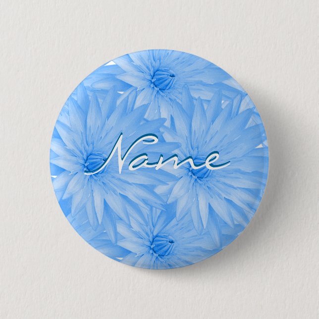 Badge Rond 5 Cm Étiquettes nommées de mariage - bleu (Devant)
