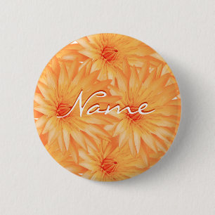 Badge Rond 5 Cm Étiquettes nommées de mariage - orange