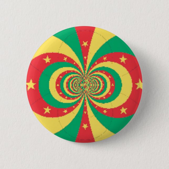 Badge Rond 5 Cm étoile à cinq branches République du Cameroun (Devant)