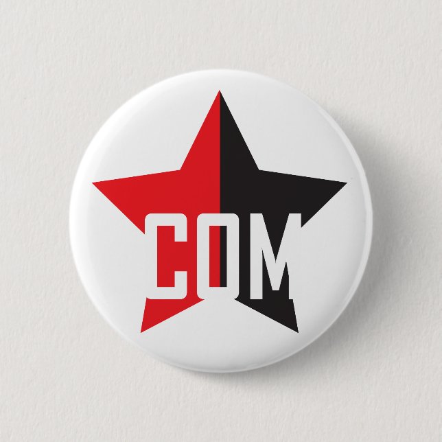 Badge Rond 5 Cm Étoile Anarcho-Communiste (Devant)