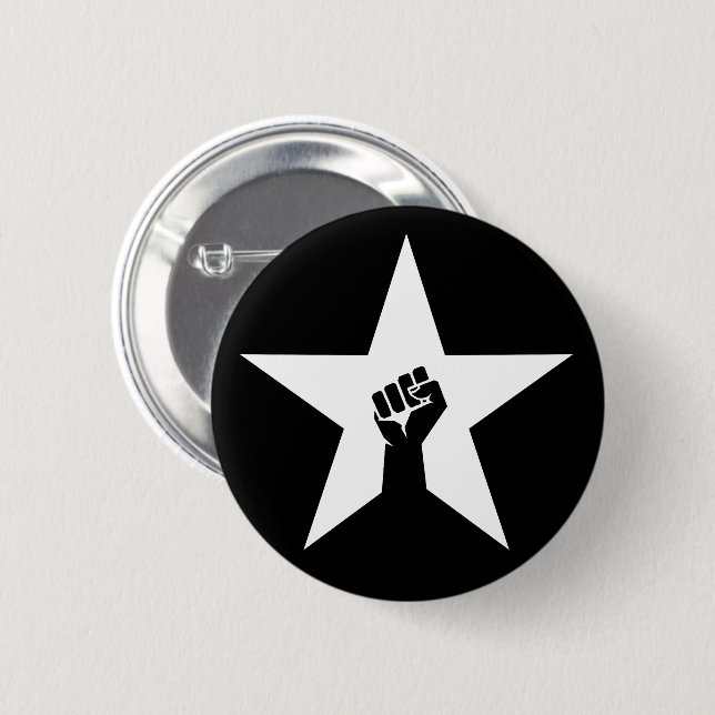 Badge Rond 5 Cm Étoile anti-fasciste (Devant & derrière)