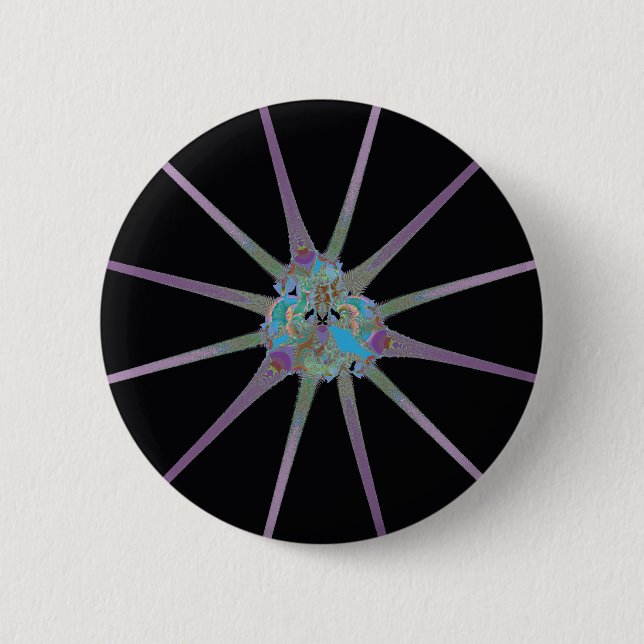 Badge Rond 5 Cm Étoile Brillante (Devant)