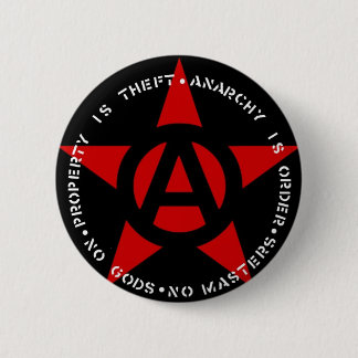 Badge Rond 5 Cm Étoile d'anarchiste