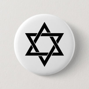 Badge Rond 5 Cm Étoile de David
