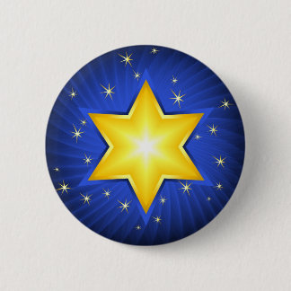 Badge Rond 5 Cm Étoile de David