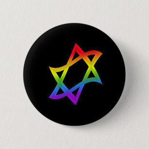 Badge Rond 5 Cm Étoile de David