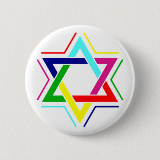 Badge Rond 5 Cm Étoile de David David