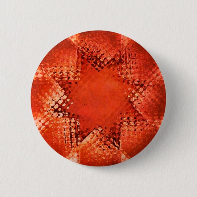 Badge Rond 5 Cm Étoile de demi-teinte rétro (Devant)