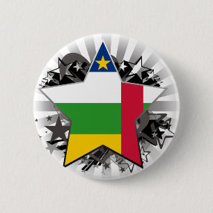 Badge Rond 5 Cm Étoile de la république centrafricaine