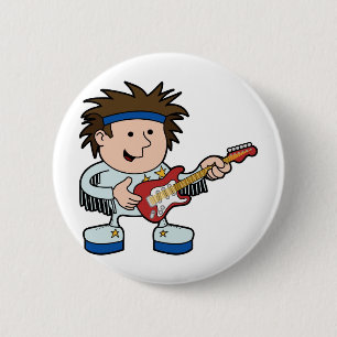 Badge Rond 5 Cm étoile de rock