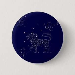 Badge Rond 5 Cm étoile leo