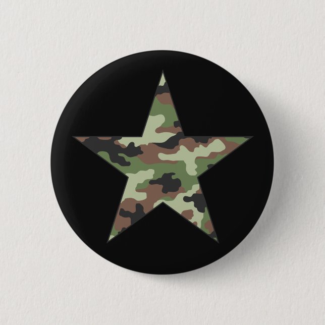 Badge Rond 5 Cm Étoile militaire du Camouflage (Devant)