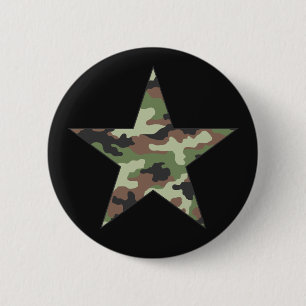Badge Rond 5 Cm Étoile militaire du Camouflage