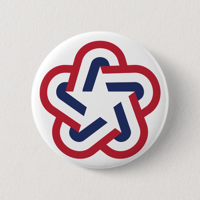 Badge Rond 5 Cm Étoile rétro (Devant)