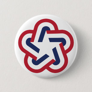 Badge Rond 5 Cm Étoile rétro