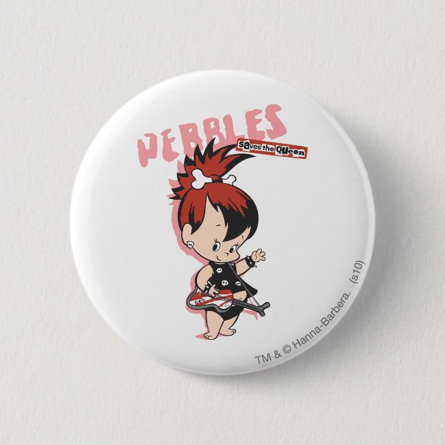 Badge Rond 5 Cm Etoile rock PEBBLES™ (Devant)